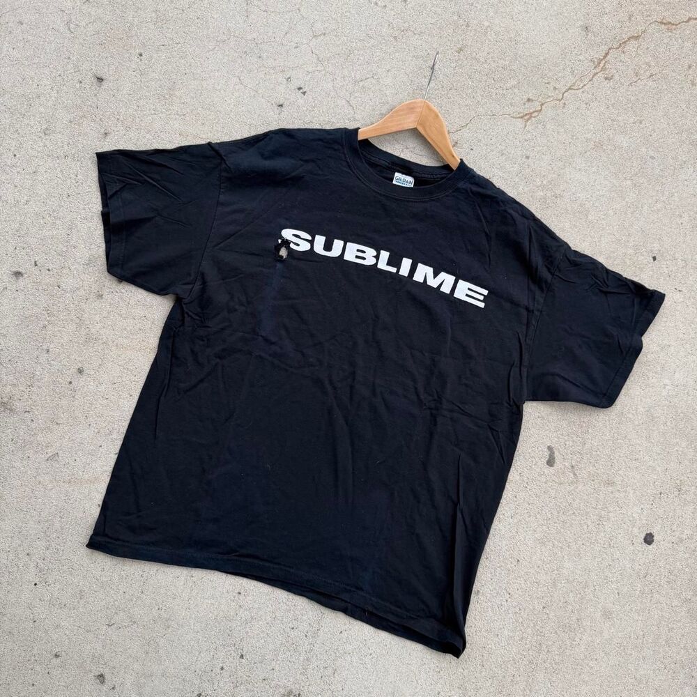 Early 2000’s Thrashed Sublime Band Tee Black Spell Out Size XL